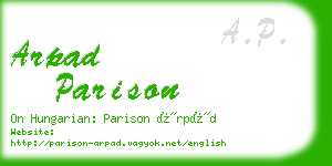 arpad parison business card